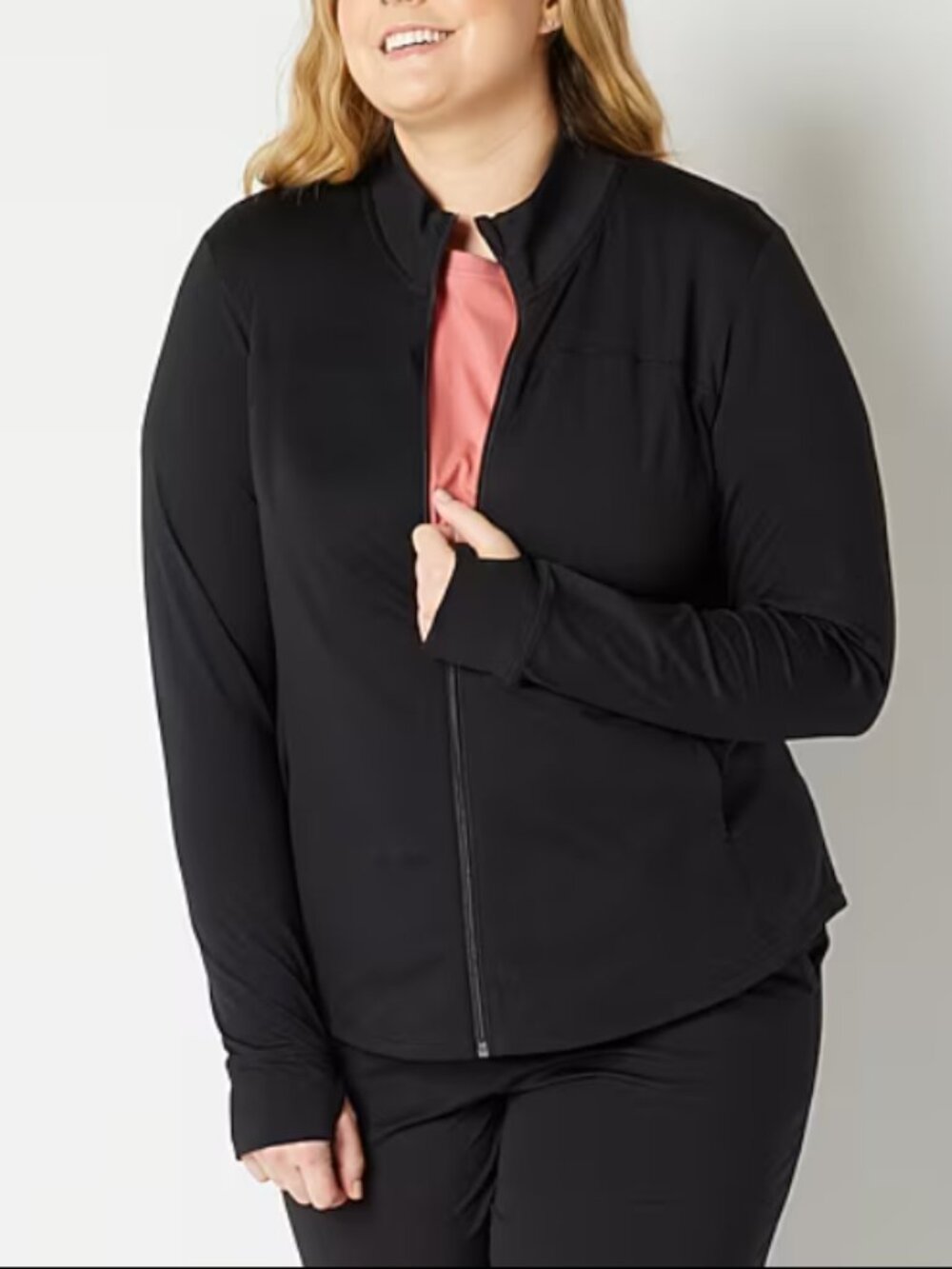 Xersion from JCP Black Full Zip Athletic Jacket